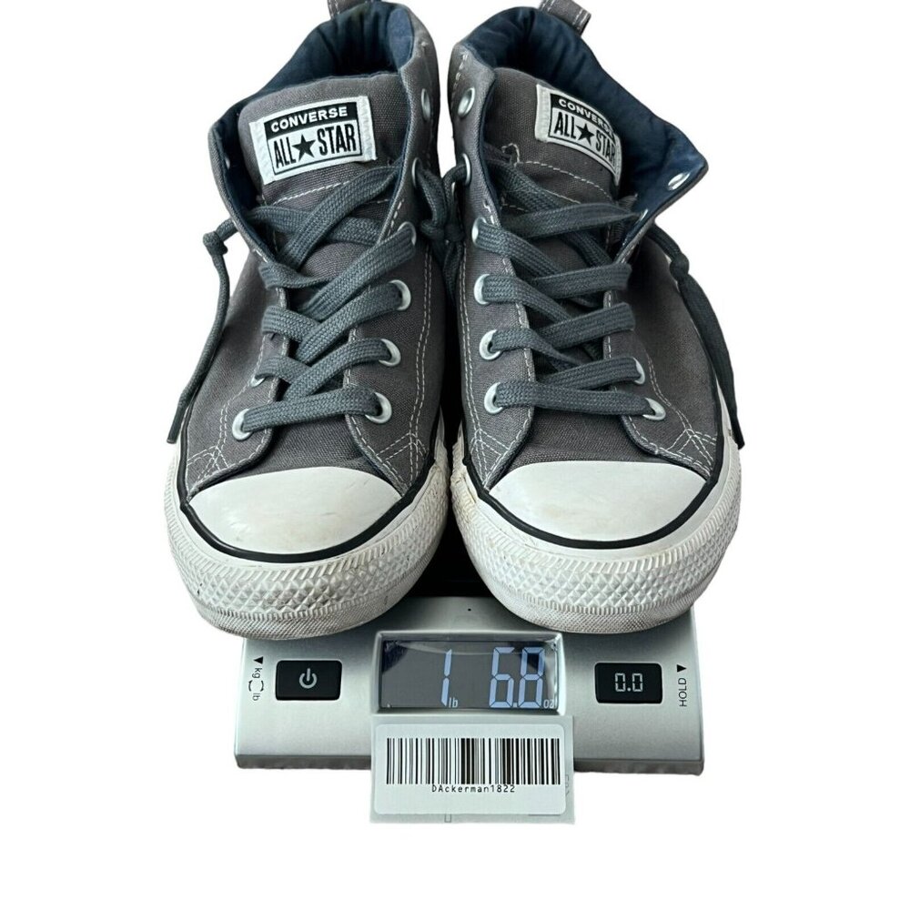 Converse Men's 7 Chuck Taylor Street Mid Hi Top Gray Cushioned Sneakers 146174F - Picture 7 of 7